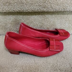 Vibrant Red Patent Leather Flats